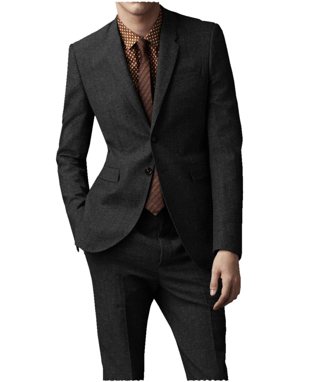 aesido 2 Pieces Double Button Notch Lapel Men Suit（Blazer+Pants）