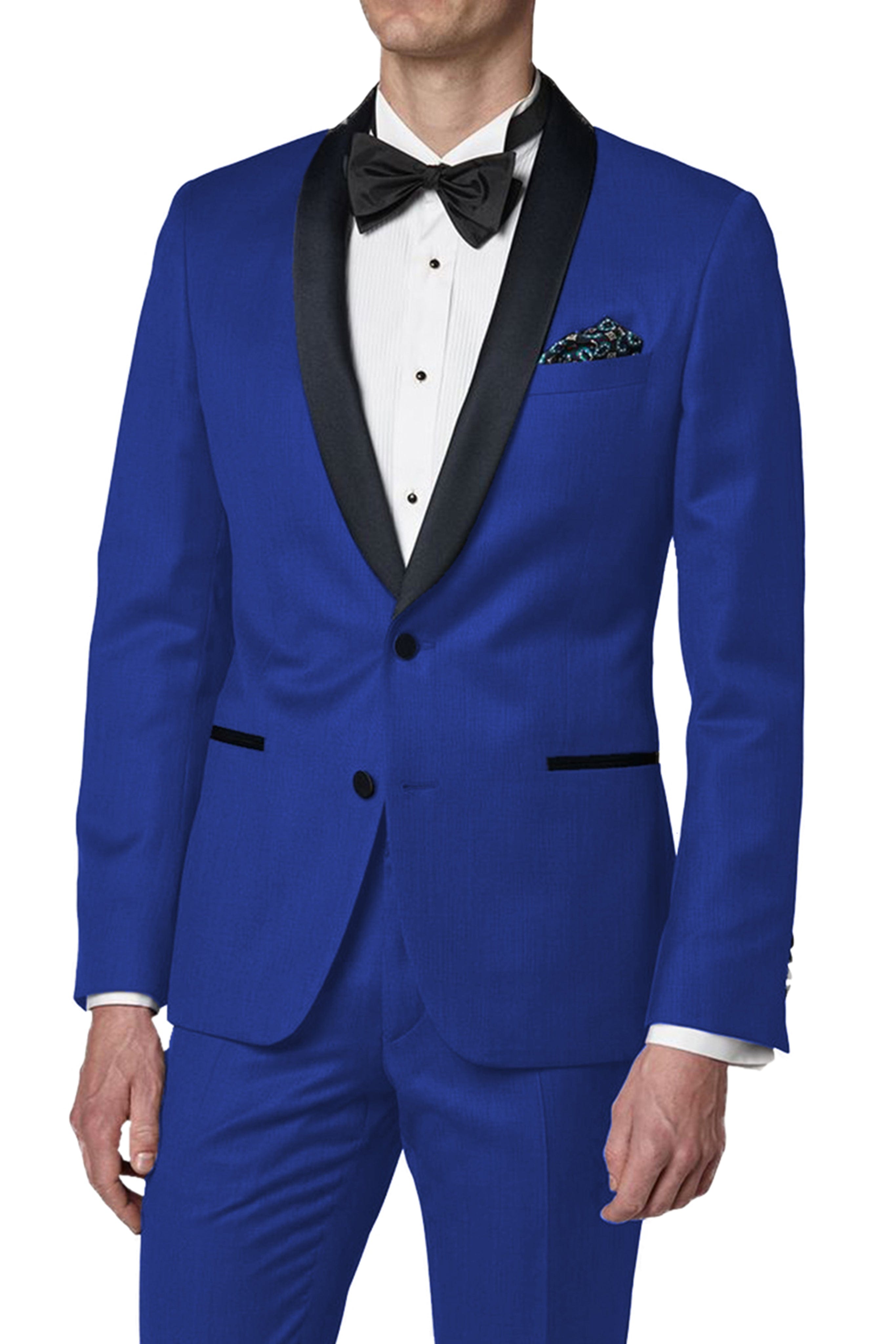 aesido 2 Pieces Shawl Lapel Men's Suit （Blazer+Pants）