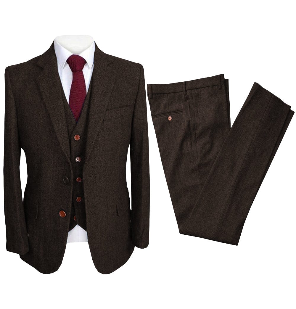 aesido 3 Pieces Business Mens Suit For Wedding (Blazer+vest+Pants)