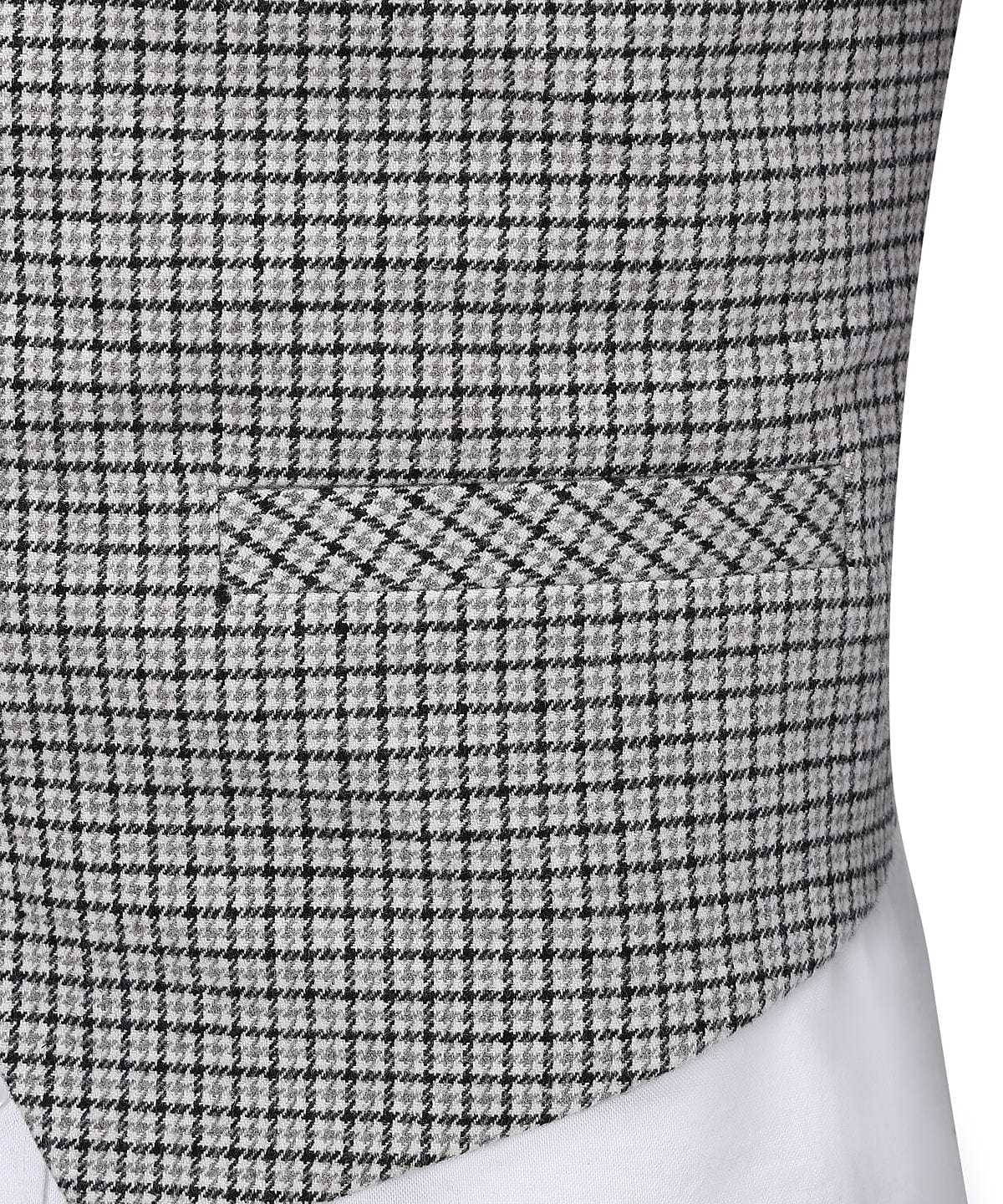 aesido Formal Vintage Houndstooth Notch Lapel Waistcoat