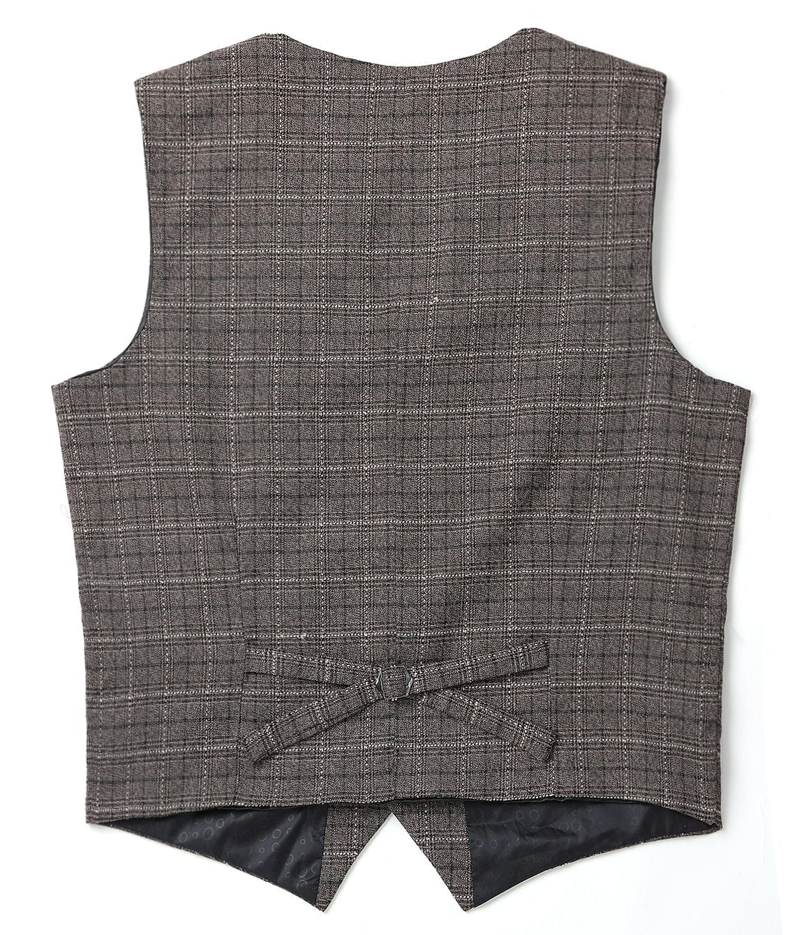 aesido Formal Waistcoat Plaid V Neck Suit Vest