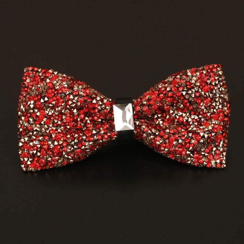 aesido Men's Business Wedding Groom Diamond Bow Tie