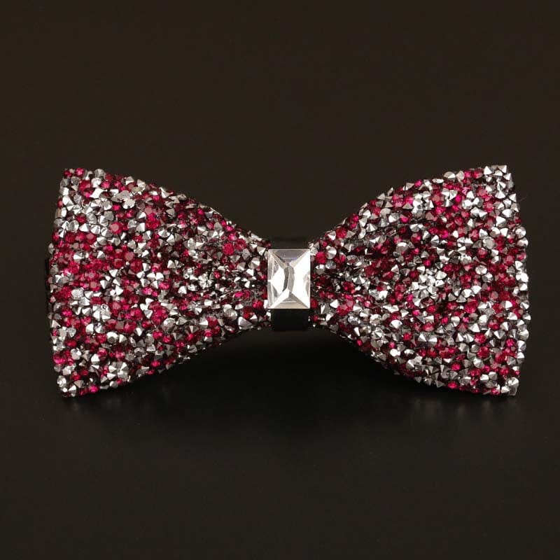 aesido Men's Business Wedding Groom Diamond Bow Tie