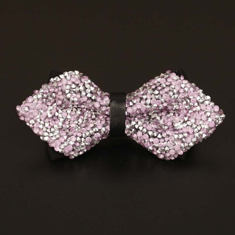 aesido Men's Business Wedding Groom Diamond Bow Tie