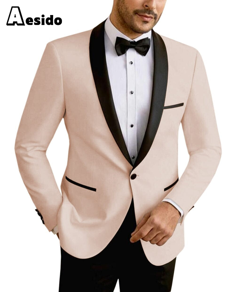 aesido Men's Shawl Lapel  Blazer For Party