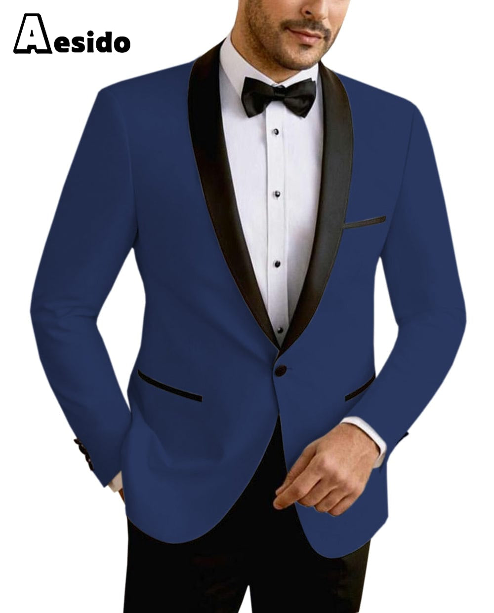 aesido Men's Shawl Lapel  Blazer For Party