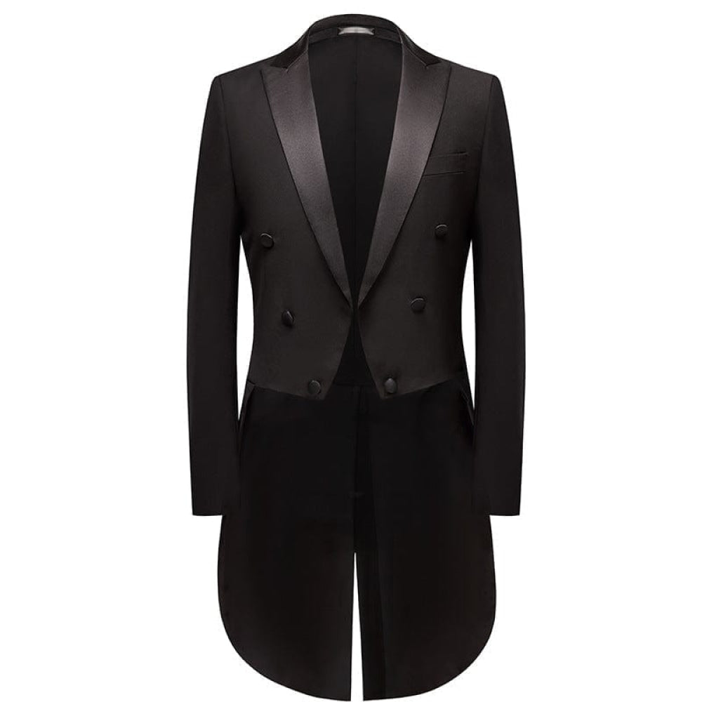 aesido Men's Suit 3 Pieces Peak Lapel Single Button Tuxedo (Blazer+Vest+Pants）