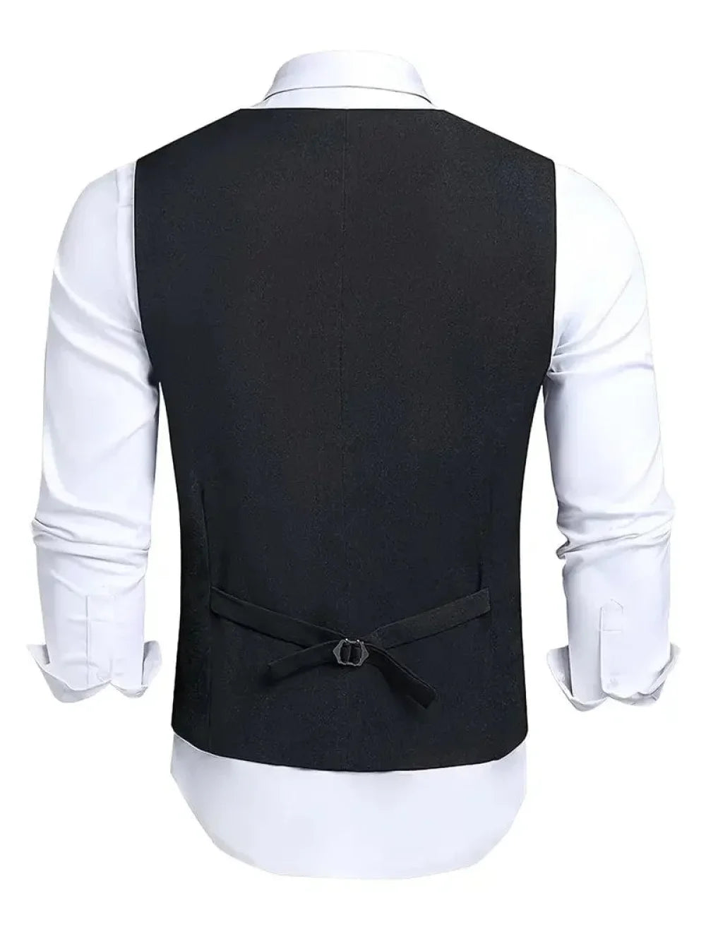 aesido Men's Vest Single Breasted V Neck Waistcoat