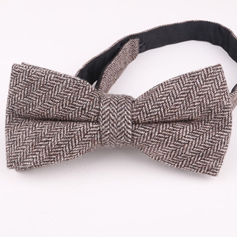 aesido Men's Vintage Classical Design Herringbone Bow Tie