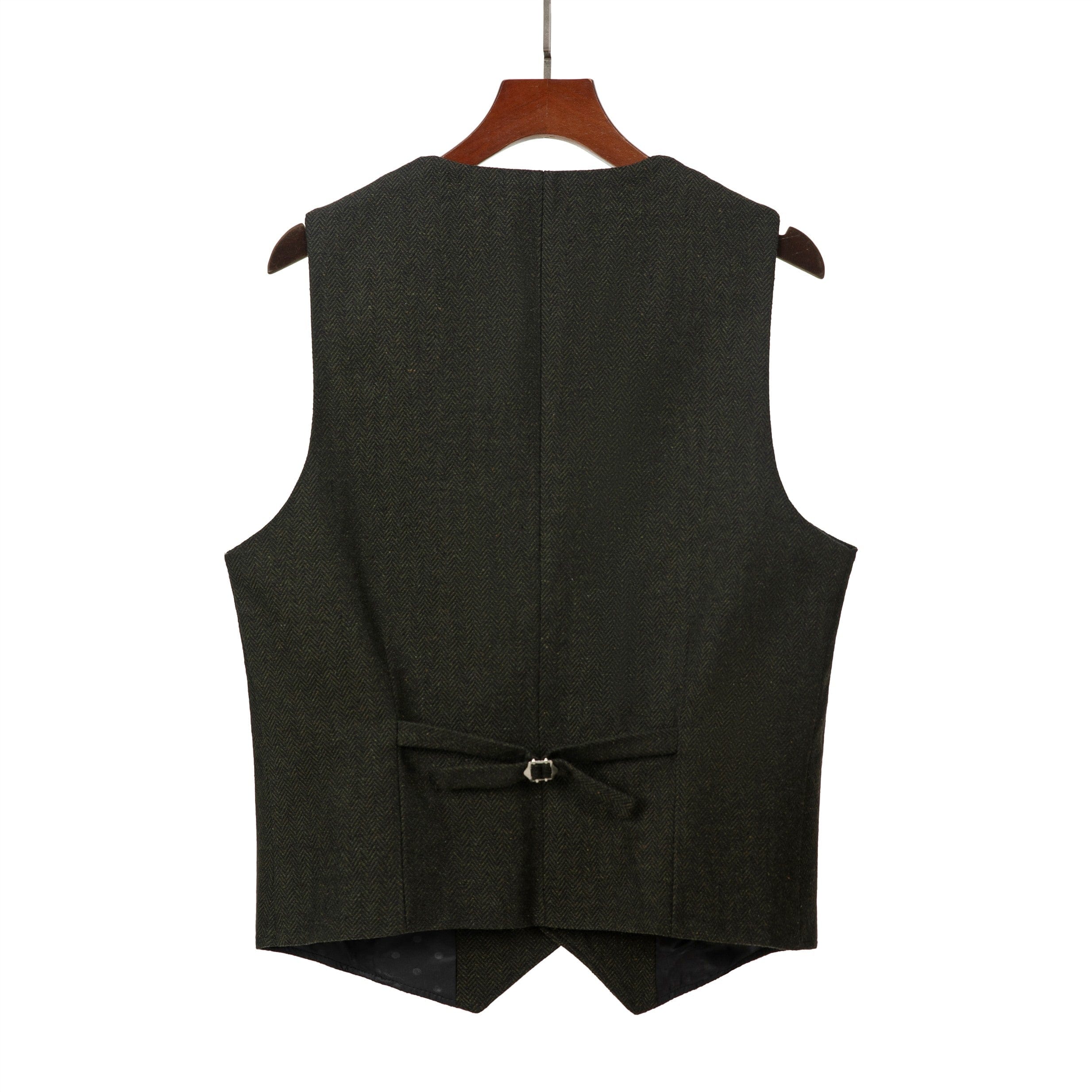 aesido Mens Business Casual Single Breasted V Neck Waistcoat