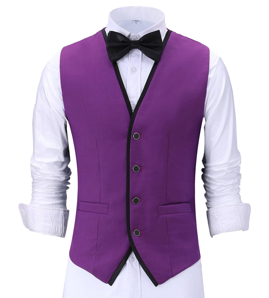 aesido Peak Lapel 3 Pieces Mens Suit For Wedding (Blazer+vest+Pants)