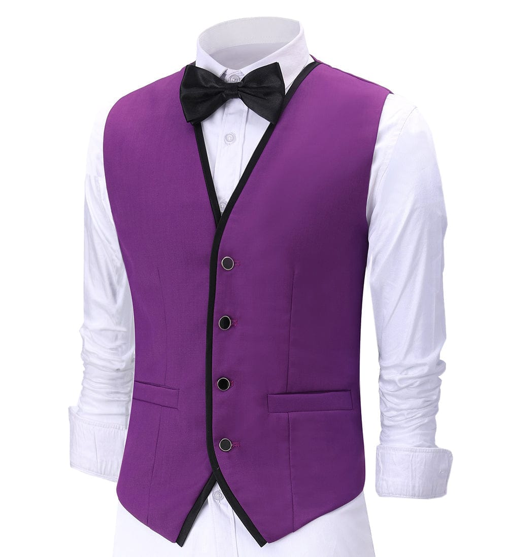 aesido Peak Lapel 3 Pieces Mens Suit For Wedding (Blazer+vest+Pants)